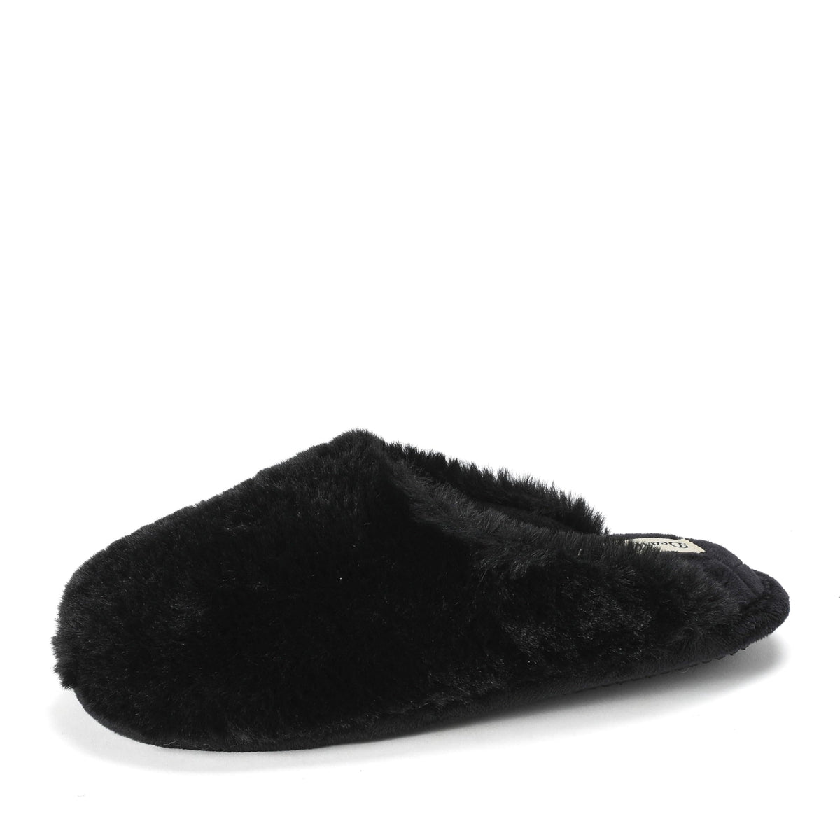 Dearfoams womens Bailey Plush Furry Scuff Slipper