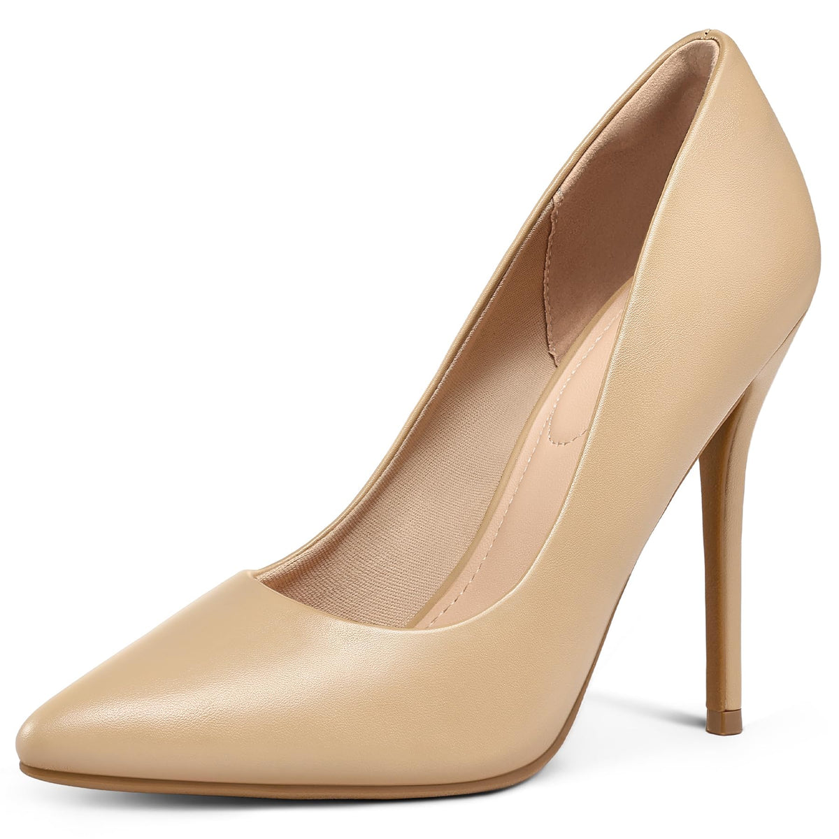 mysoft Women's High Heels Pumps Closed Pointed Toe Stiletto 4IN Dress Shoes