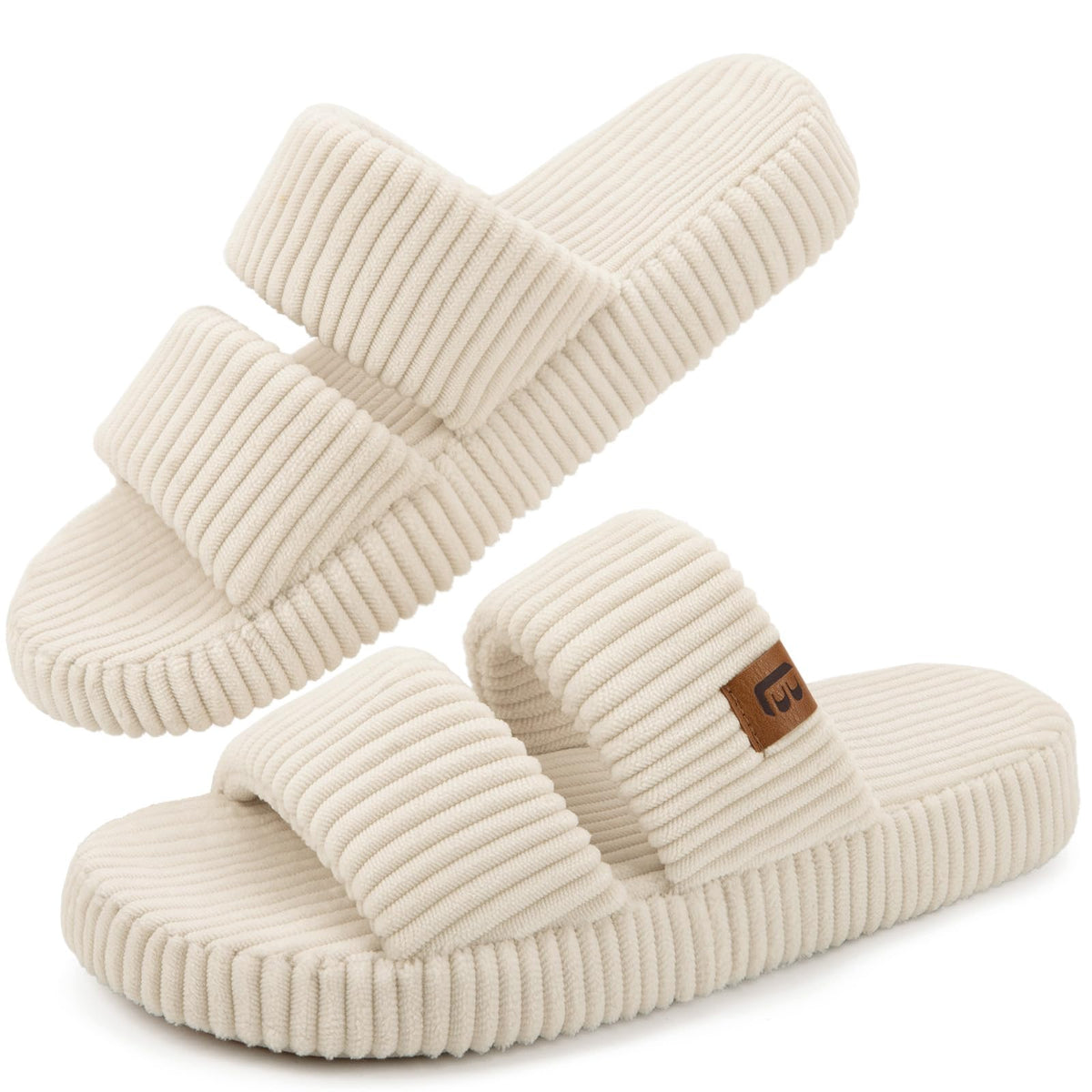 LongBay Slippers for Women Memory Foam Open Toe Indoor House Shoes Gifts