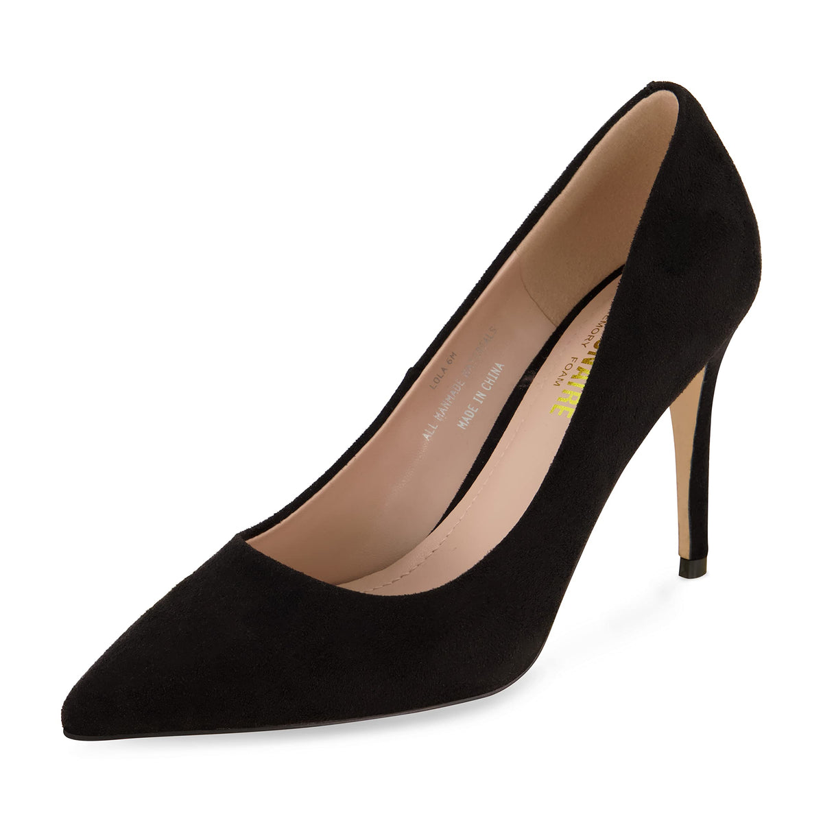 CUSHIONAIRE Lola Dress Pump Heels for Women, Classic Pointed Toe High Heels with Soft Memory Foam and Durable Outsole