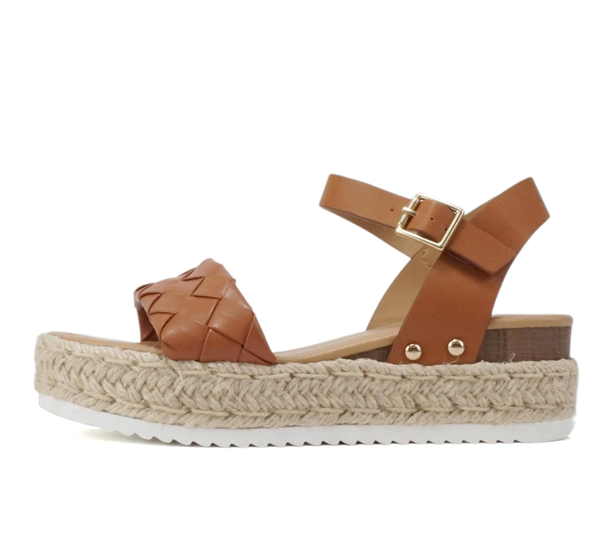 Soda CLIP ~ Women Open Toe Ankle Strap Platform Espadrille Sandal