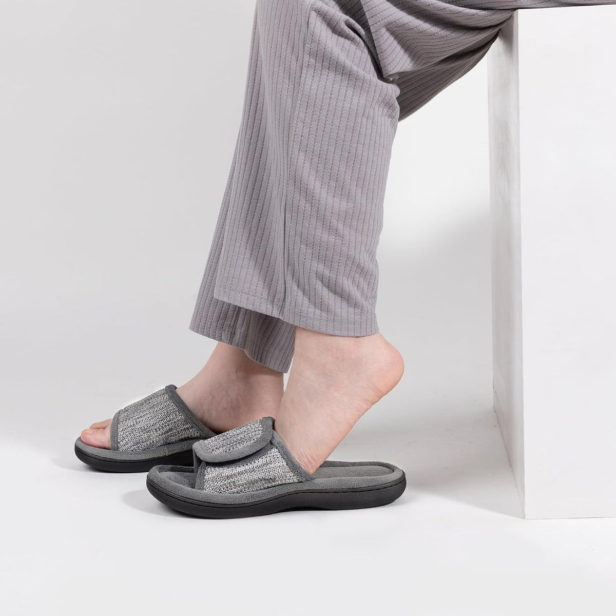 RockDove Women's Adjustable Wrap Memory Foam Slide Slipper