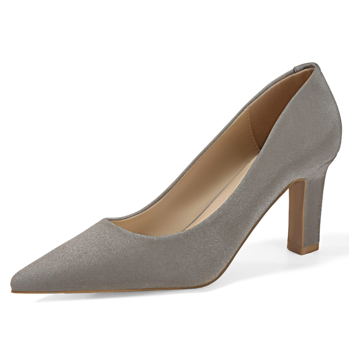 Womens High Heels Closed Pointed Toe Pumps Slip on Dress Shoes
