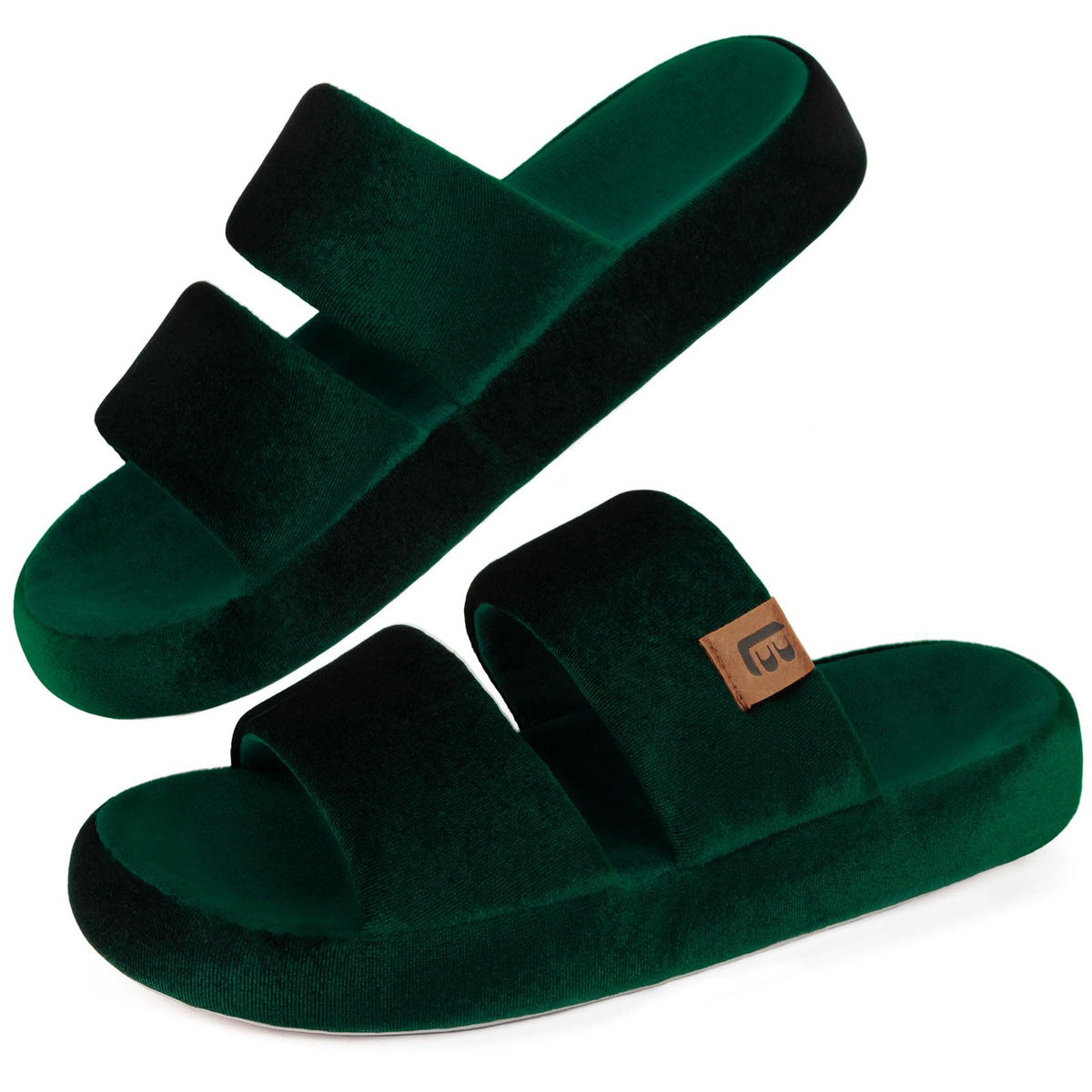 LongBay Slippers for Women Memory Foam Open Toe Indoor House Shoes Gifts