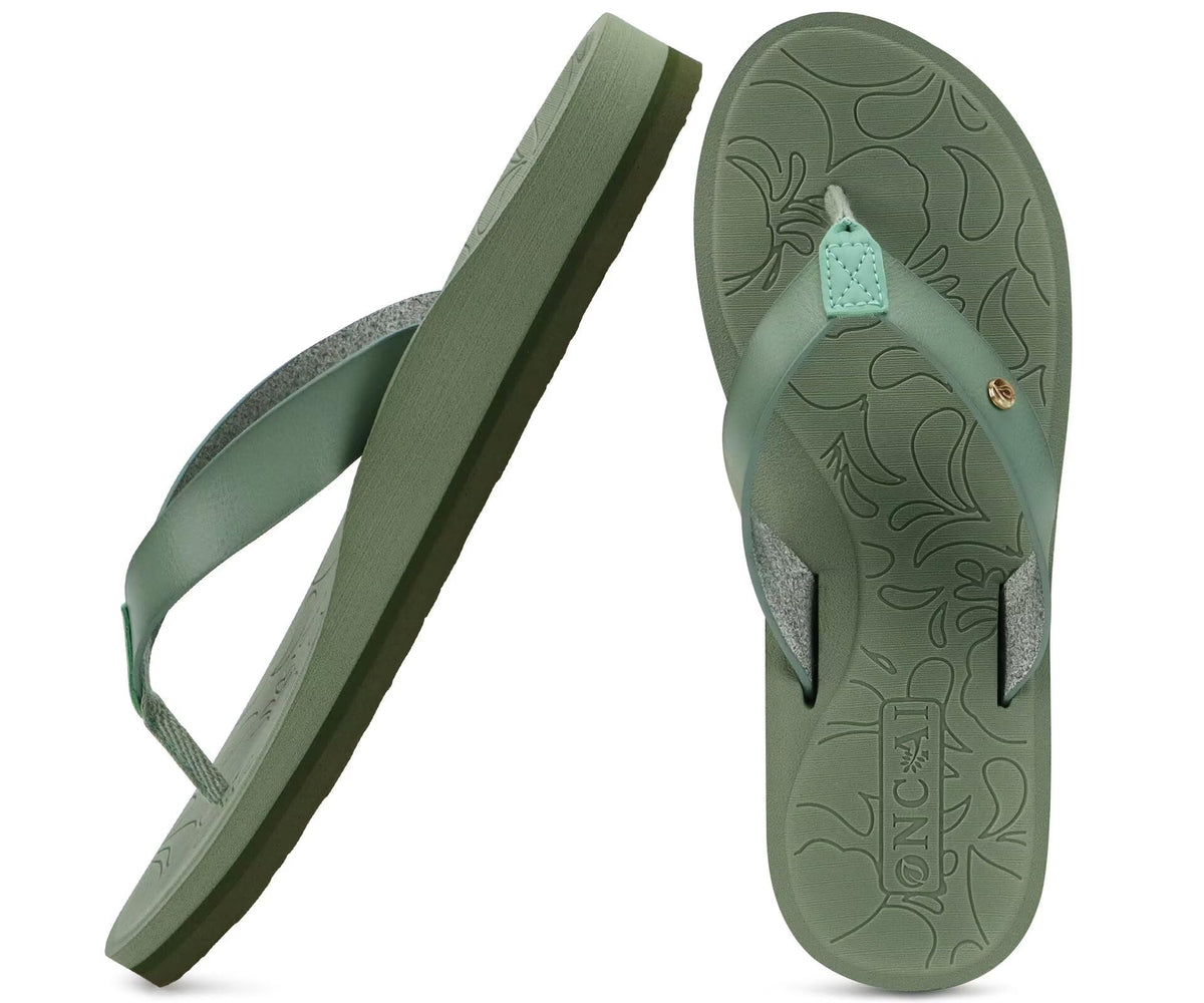 ONCAI Women's Flip Flops Comfortable Arch Support Yoga Mat Summer Beach Walking Thong Cushion Sandals Ladies Outdoor Vacation Essentials Slide Shoes Rubber Soles US Size 5-11
