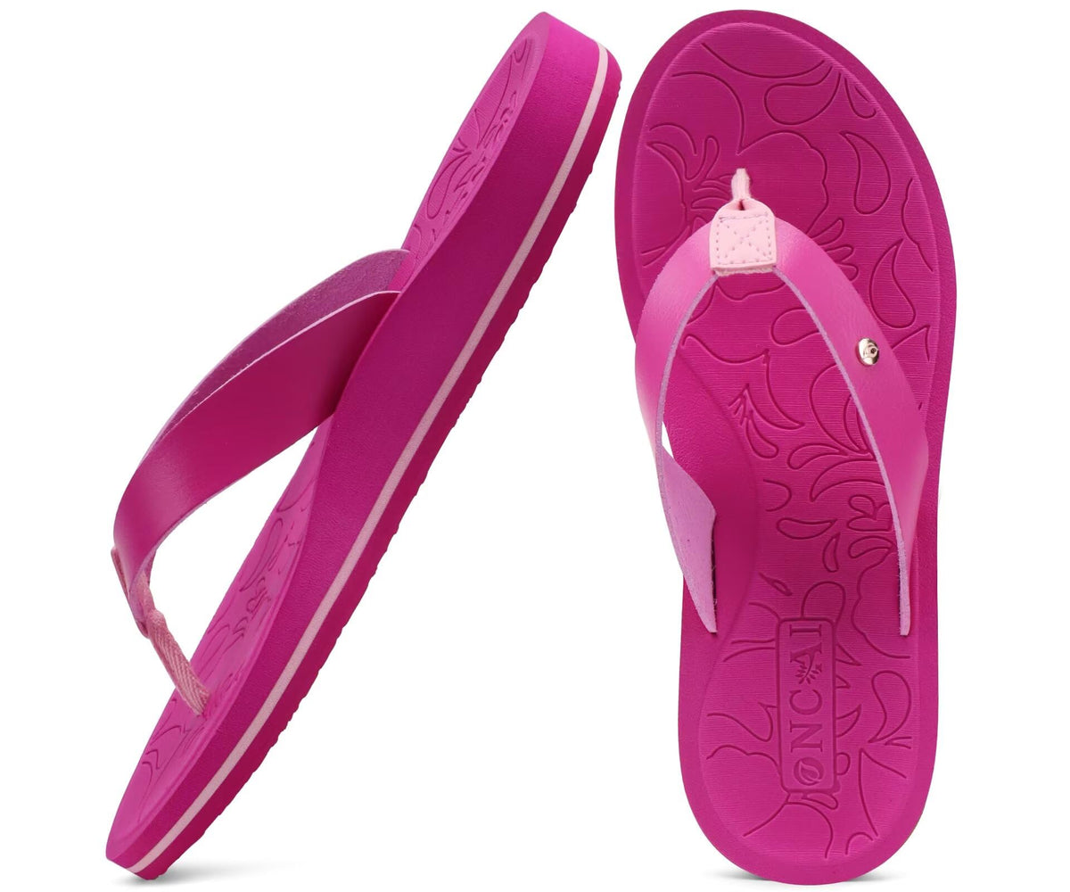 ONCAI Women's Flip Flops Comfortable Arch Support Yoga Mat Summer Beach Walking Thong Cushion Sandals Ladies Outdoor Vacation Essentials Slide Shoes Rubber Soles US Size 5-11