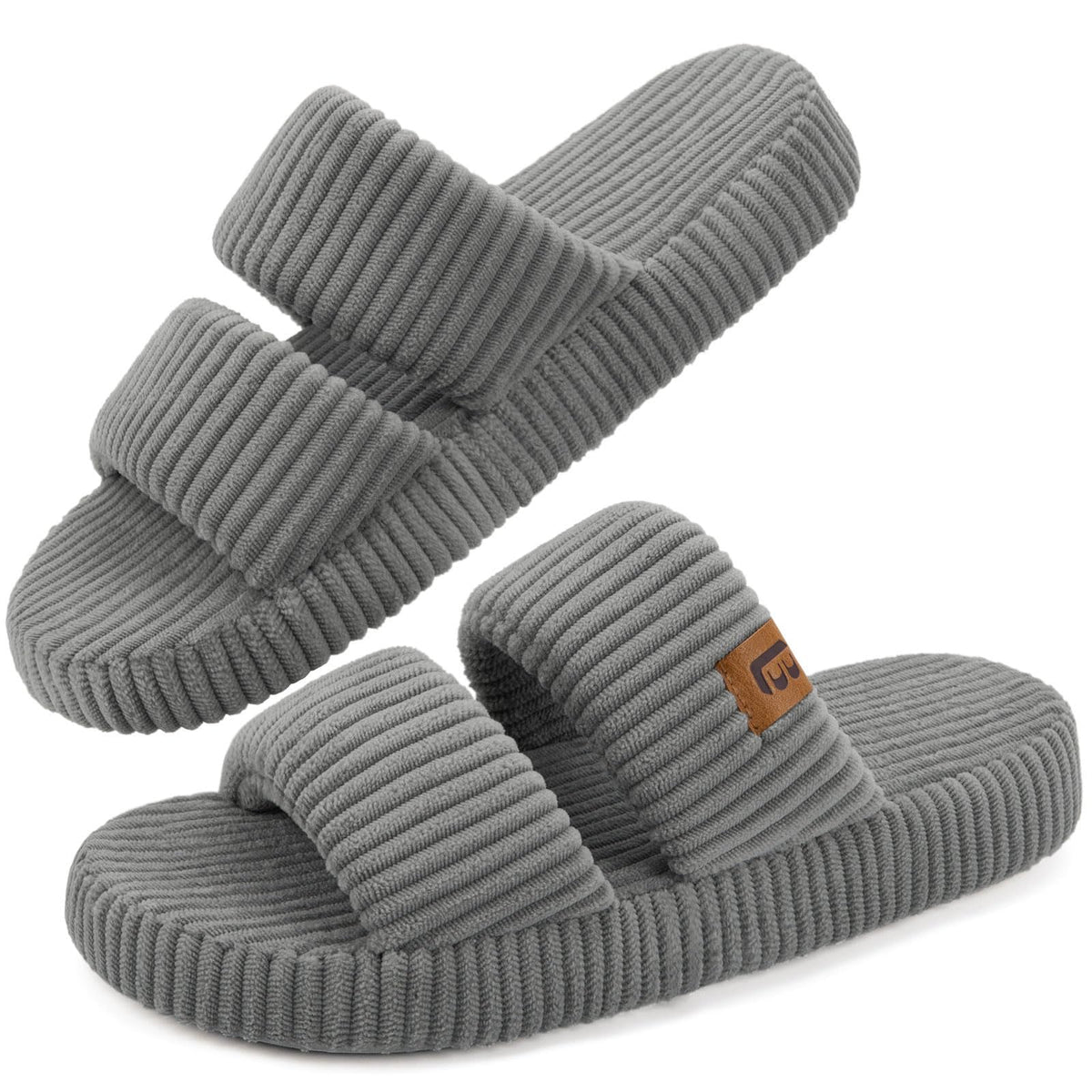 LongBay Slippers for Women Memory Foam Open Toe Indoor House Shoes Gifts