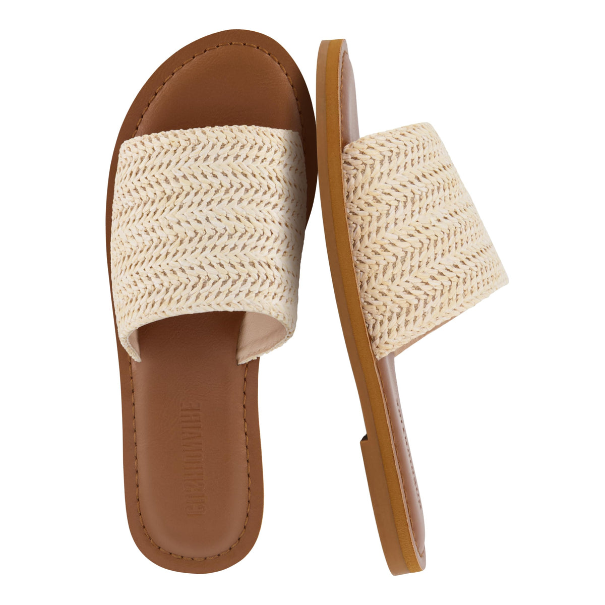 CUSHIONAIRE Carly Slide Sandals for Women with Memory Foam