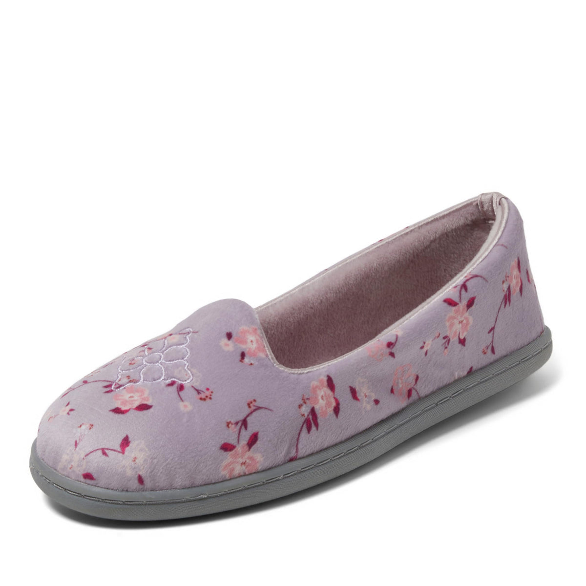 Dearfoams Women's Rebecca Soft Memory Foam Lightweight House Shoes Cozy Loafer with Warm Lining and Wide Widths Slipper