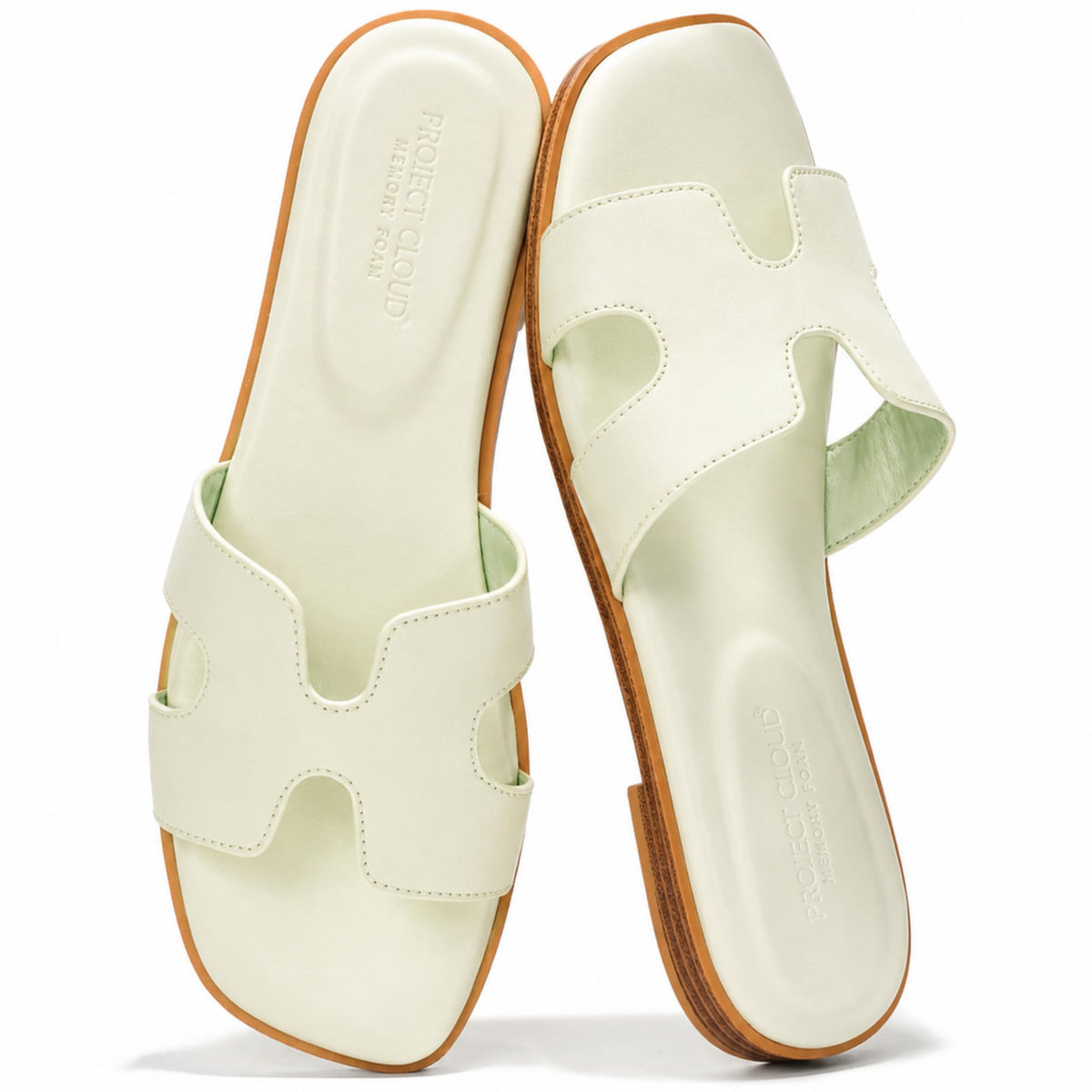Project Cloud 100% Genuine Leather Sandals Women Flats For Women (Jannel)
