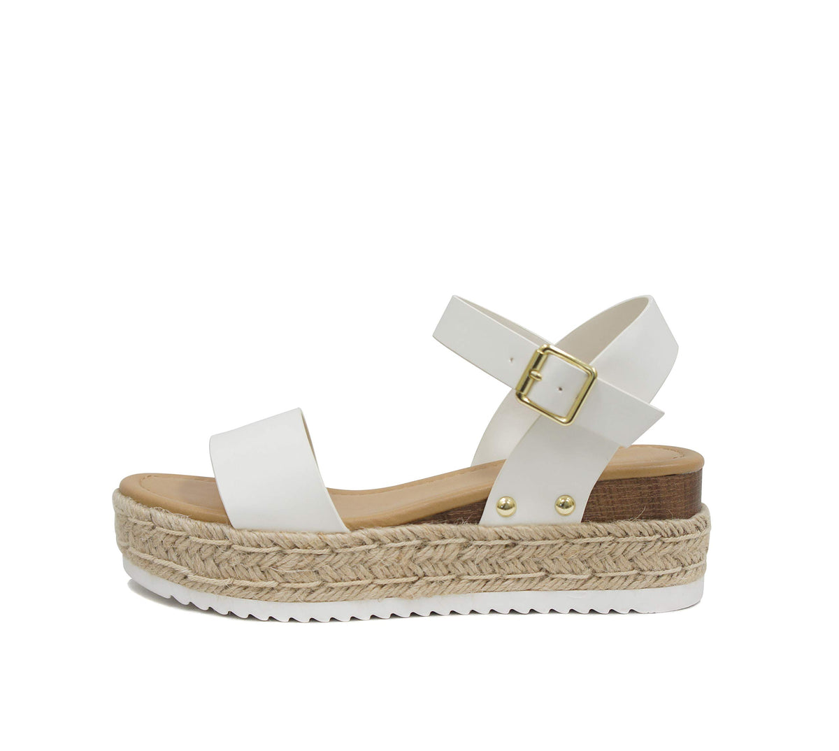 Soda CLIP ~ Women Open Toe Ankle Strap Platform Espadrille Sandal