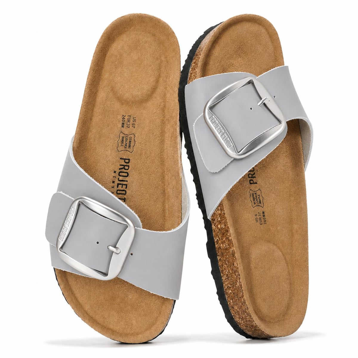 Project Cloud 100% Genuine Leather Sandals Women Comfortable Womens Slides