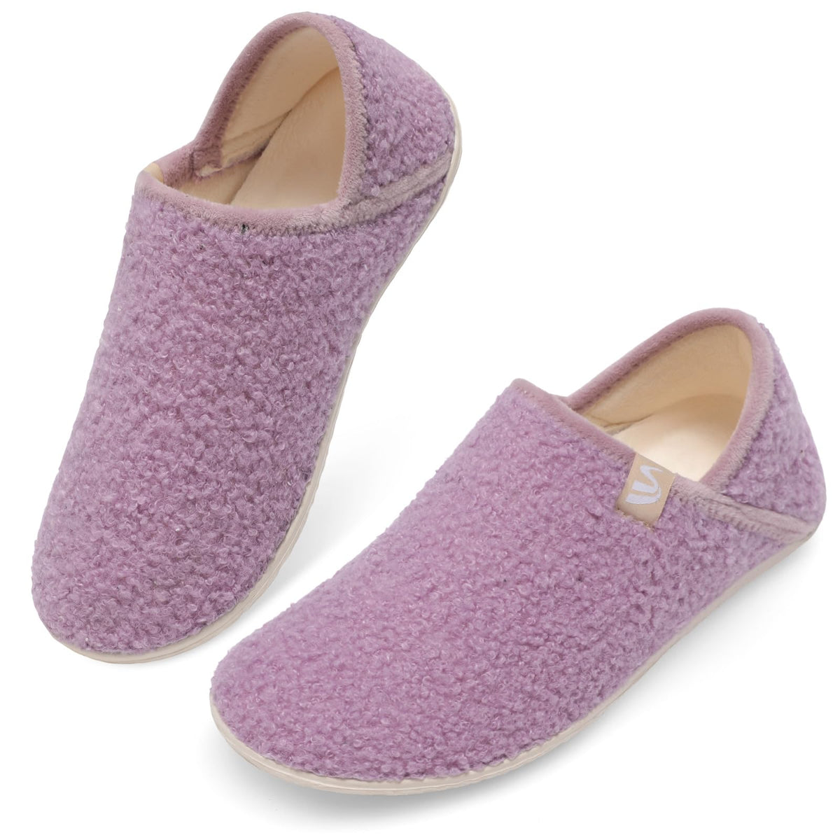 Spesoul Fuzzy House Slippers for Women Men Indoor Closed Back Lightweight Cozy Faux Furry Lining Barefoot House Shoes Slipper Socks for Bedroom Home Office Yoga Outdoor Walking Shoes