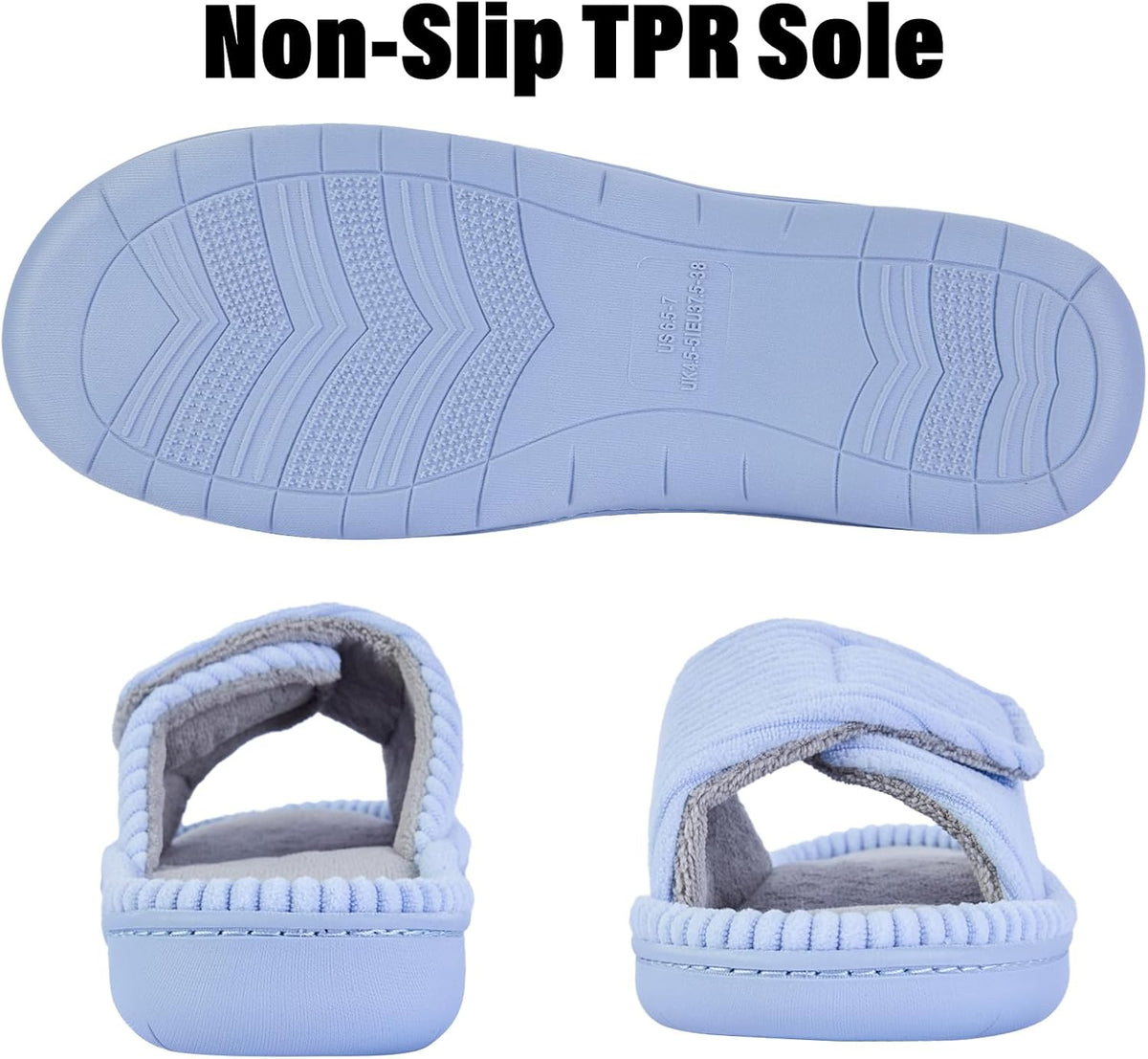 Women's Slippers with Arch Support, Memory Foam Shoes for Plantar Fasciitis