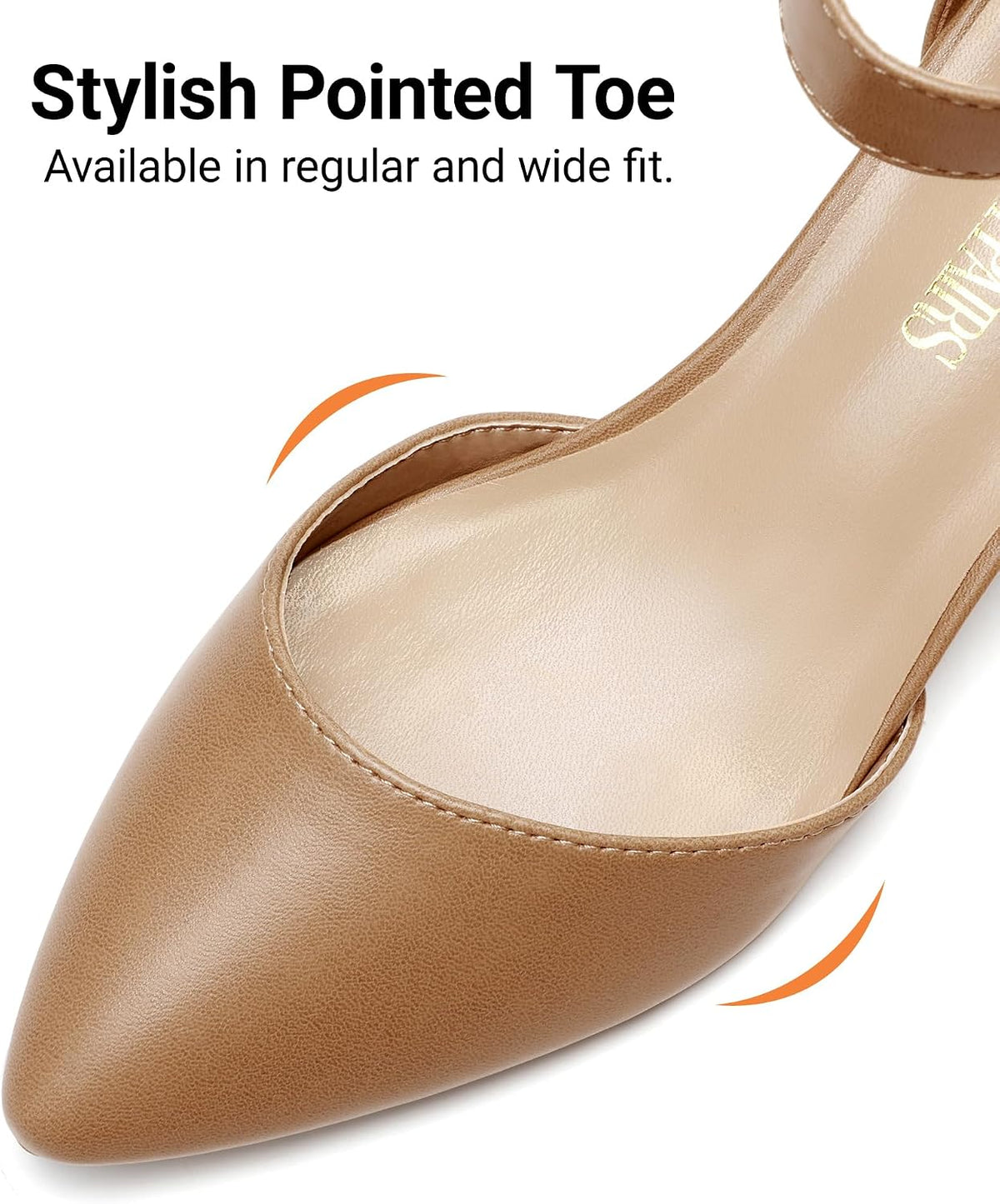 DREAM PAIRS ANNEE Pointed Toe Low Chunky Heel Pumps