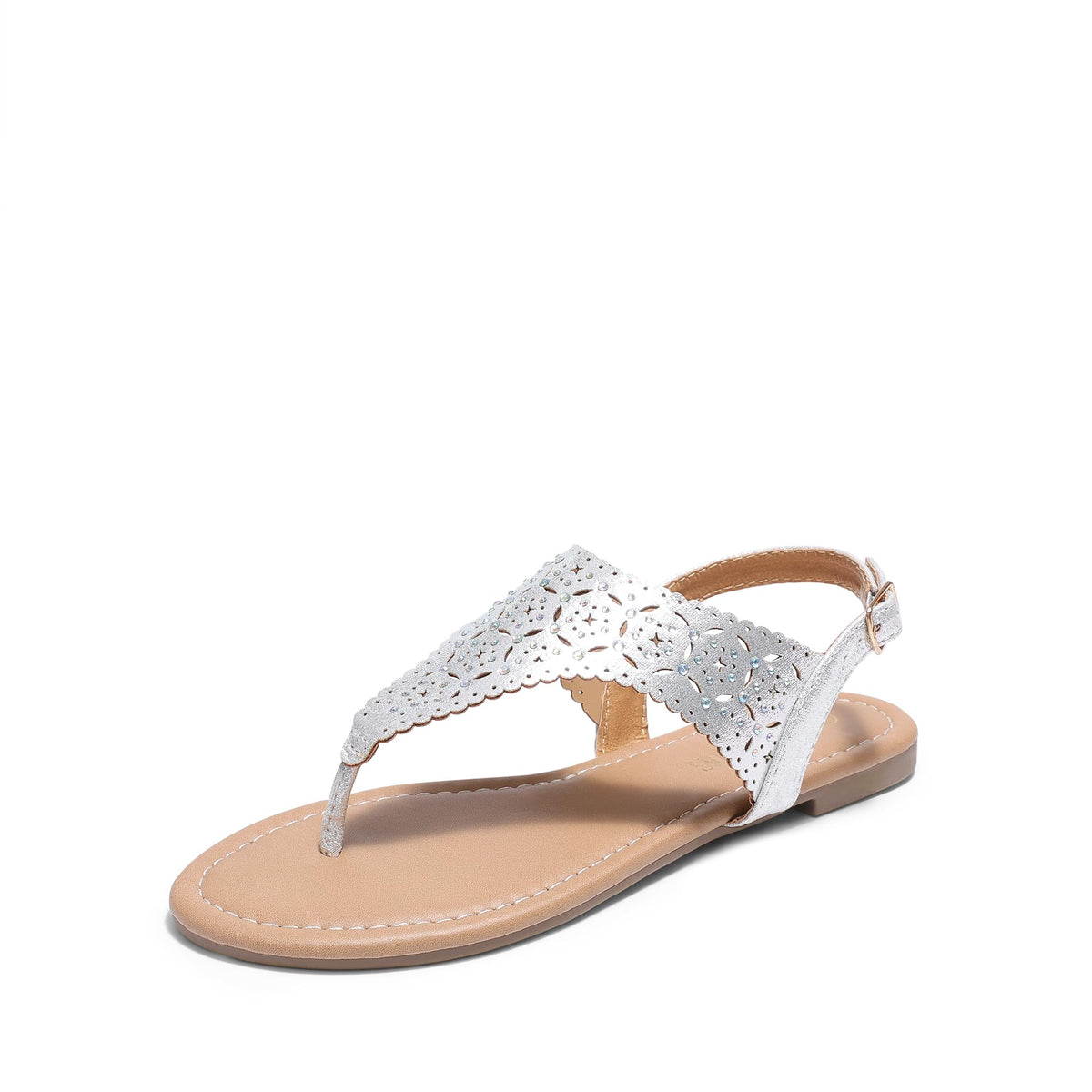 DREAM PAIRS Women's T-Strap Gladiator Flat Sandals
