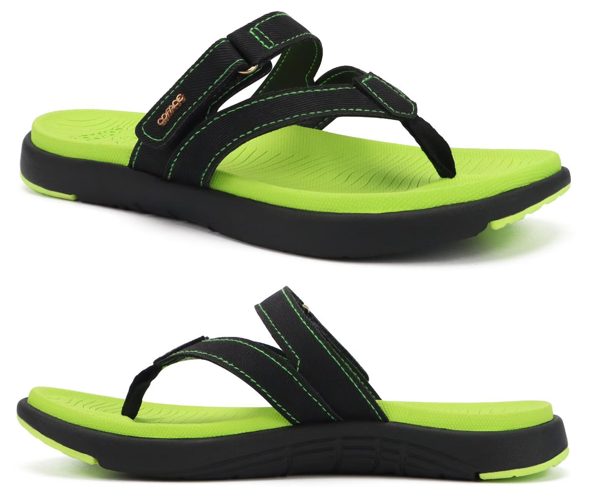 COFACE Womens Orthopedic Flip Flops Arch Support Yoga Walking Thong Sandals