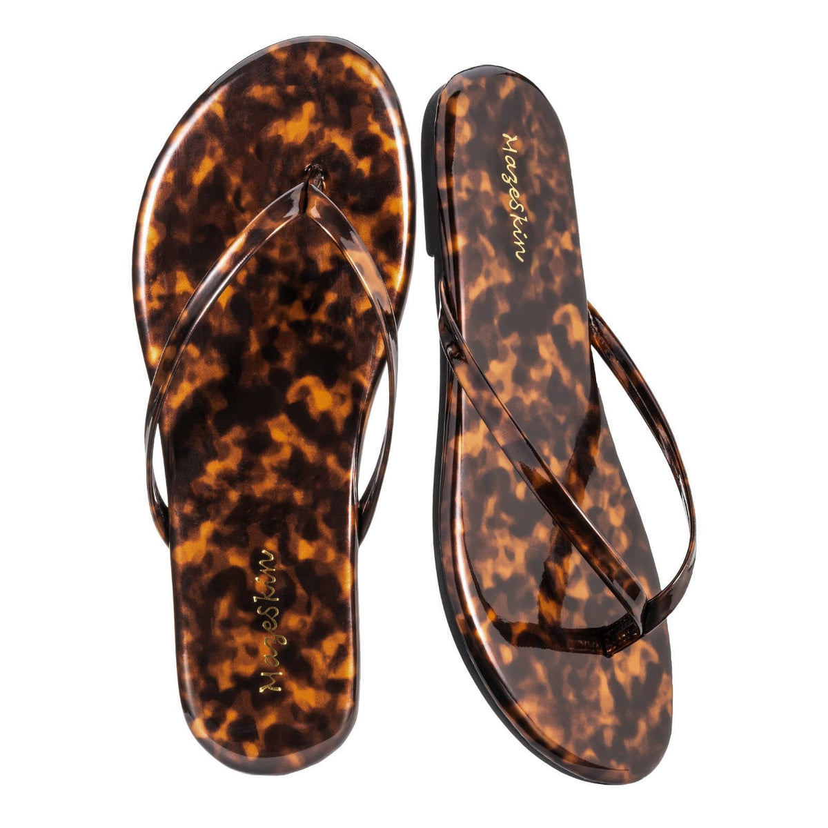 mazeskin Womens Memory Foam Flip Flops Flat Thong Sandals