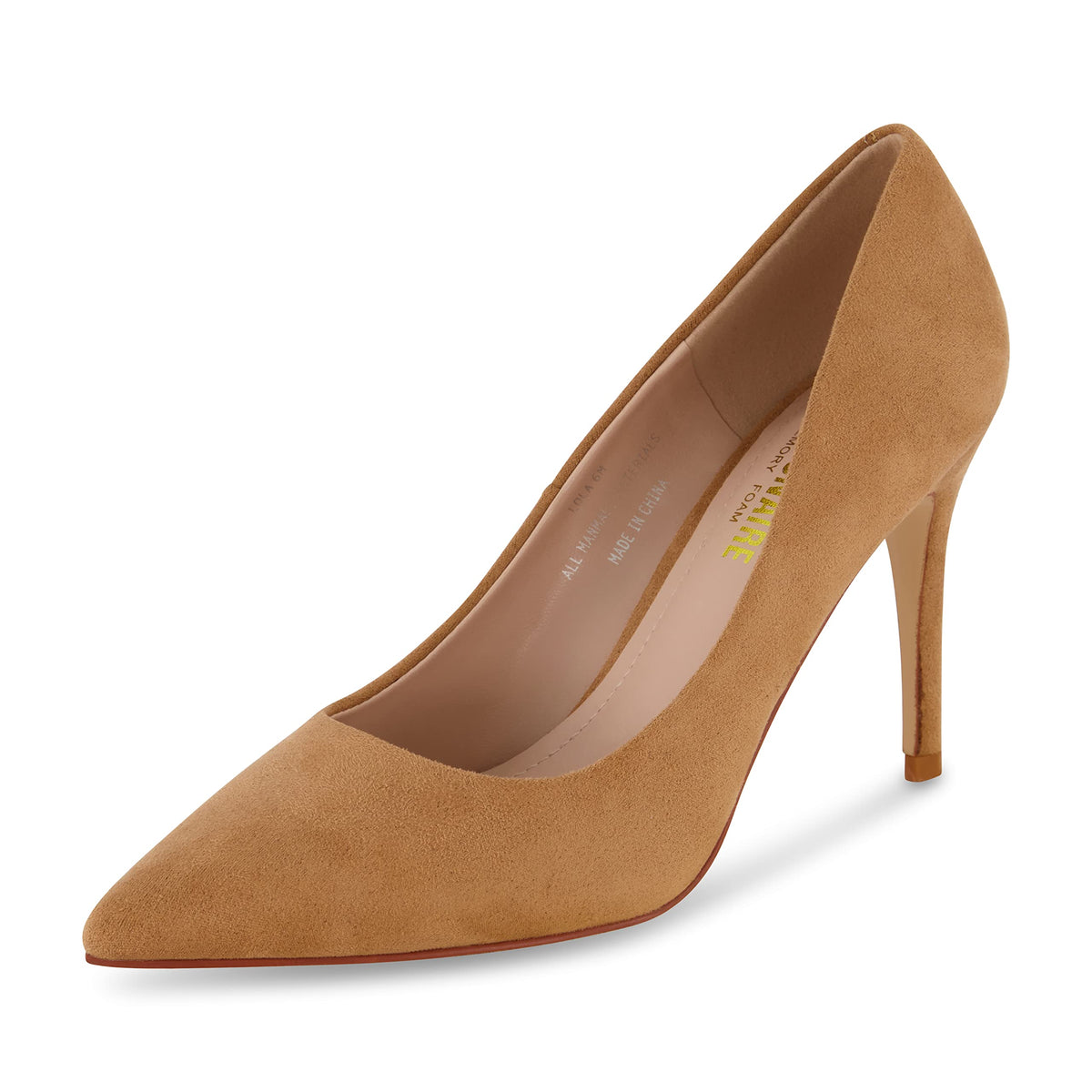 CUSHIONAIRE Lola Dress Pump Heels for Women, Classic Pointed Toe High Heels with Soft Memory Foam and Durable Outsole