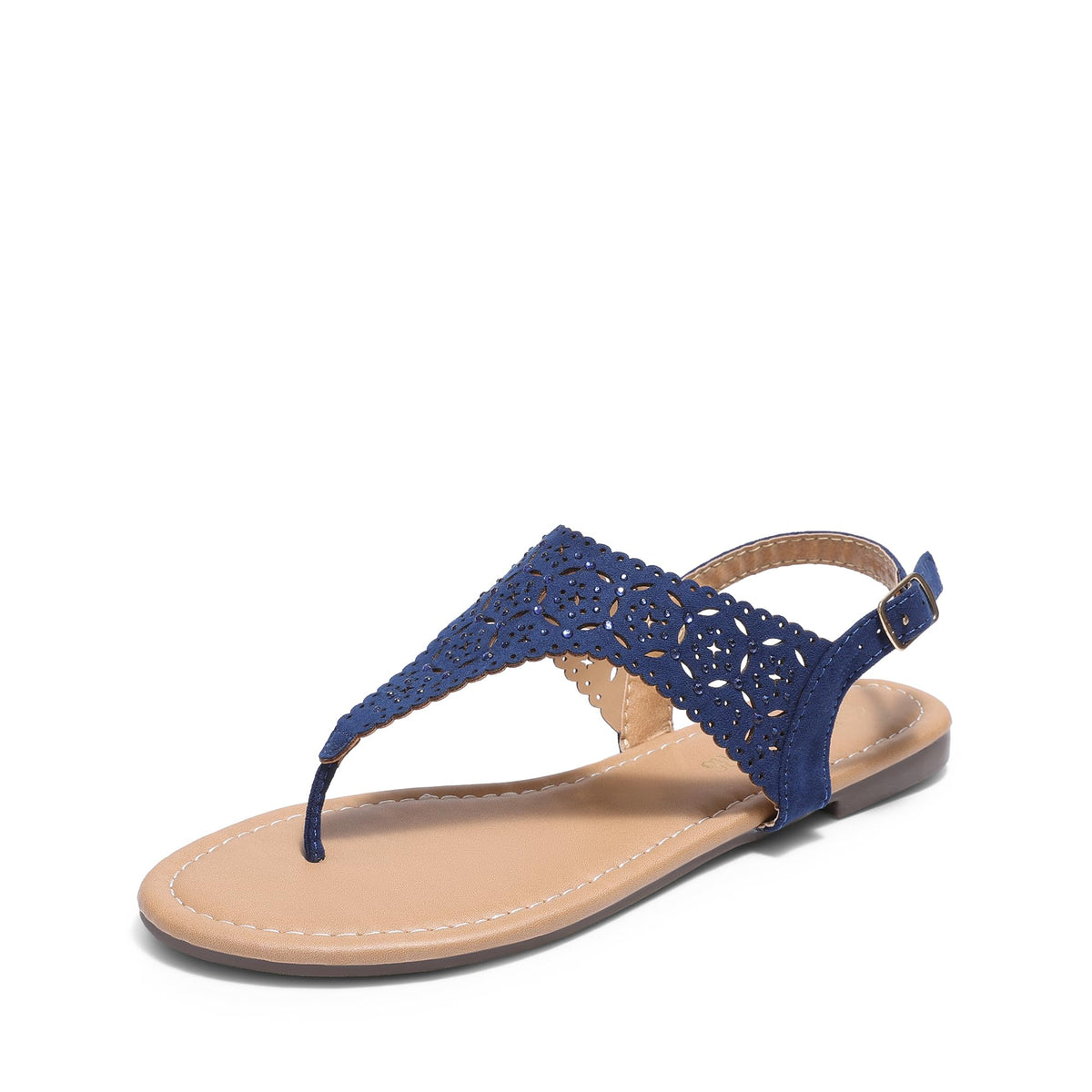 DREAM PAIRS Women's T-Strap Gladiator Flat Sandals