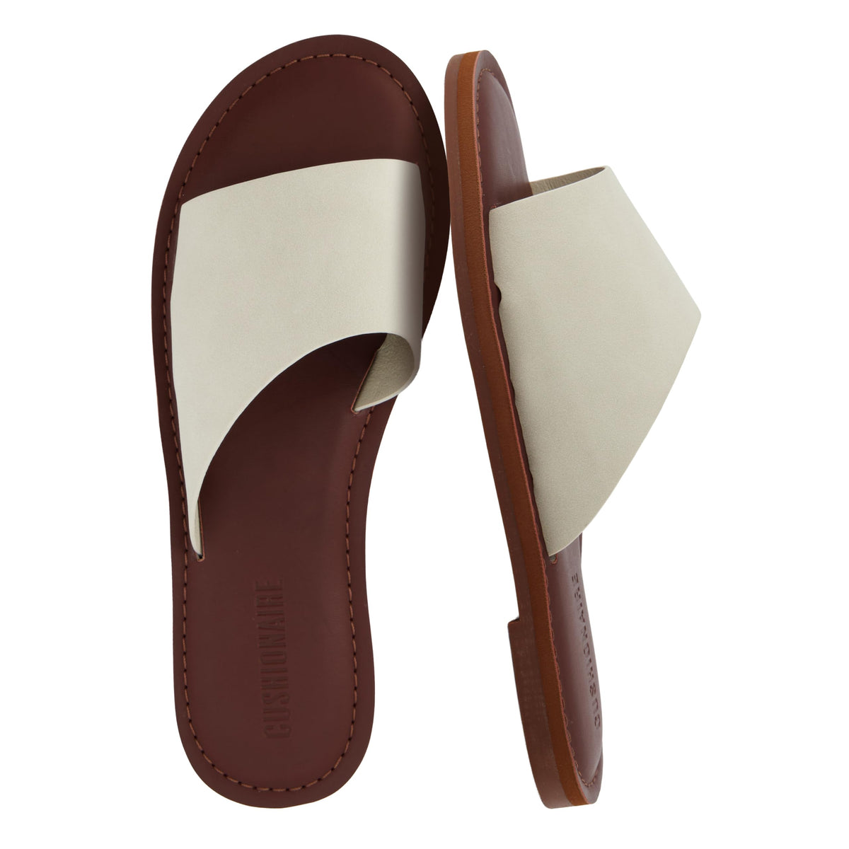 CUSHIONAIRE Carly Slide Sandals for Women with Memory Foam