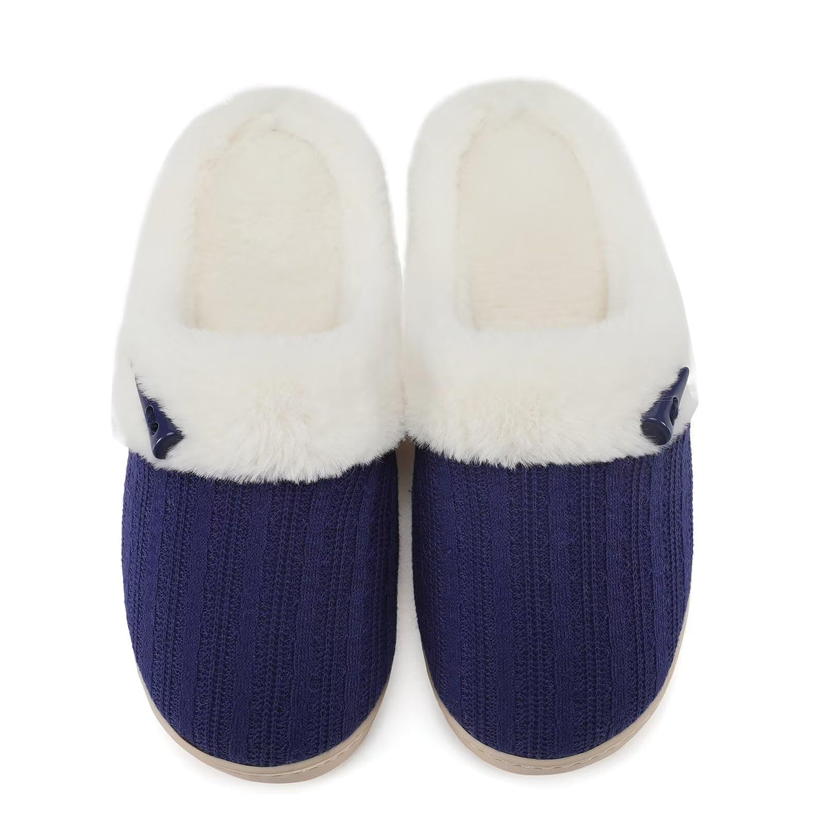 NineCiFun Women's Slip on Fuzzy Slippers Memory Foam House Slippers Outdoor Indoor Warm Plush Bedroom Shoes Scuff with Faux Fur Lining