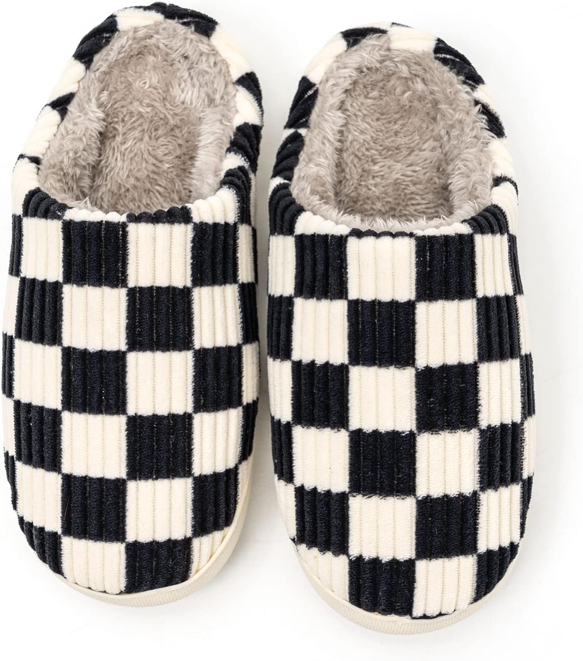 Guyarns House Slippers for Women & Men - Fuzzy, Casual Indoor/Outdoor Shoes with Memory Foam & Faux Fur Lining