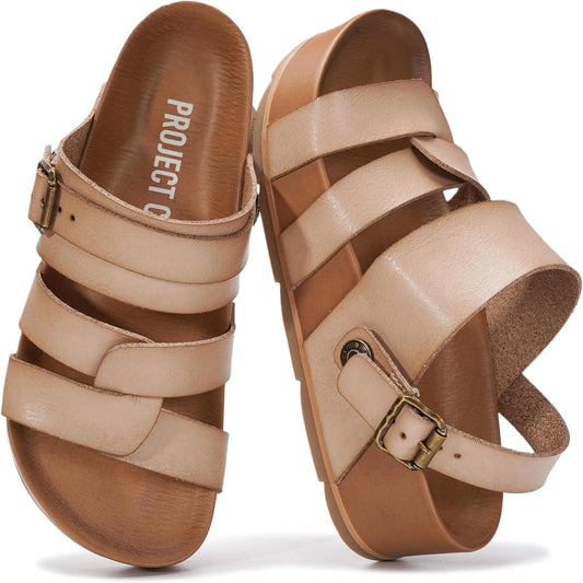 Project Cloud Platform Sandals for Women Strappy Wedges Plush Insole 2026