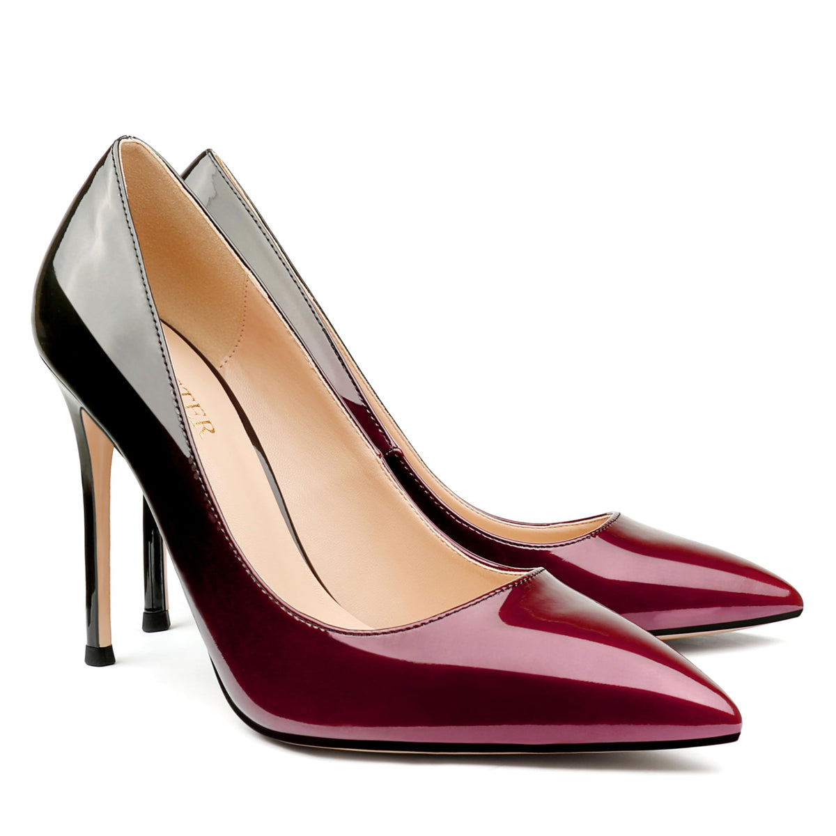 COLETER Women's 4 Inch Pumps Pointed Toe Dress Shoes Slip On Stiletto Pumps