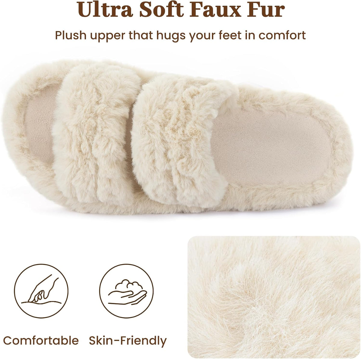 RockDove Women's Pluffie Open Toe Slippers