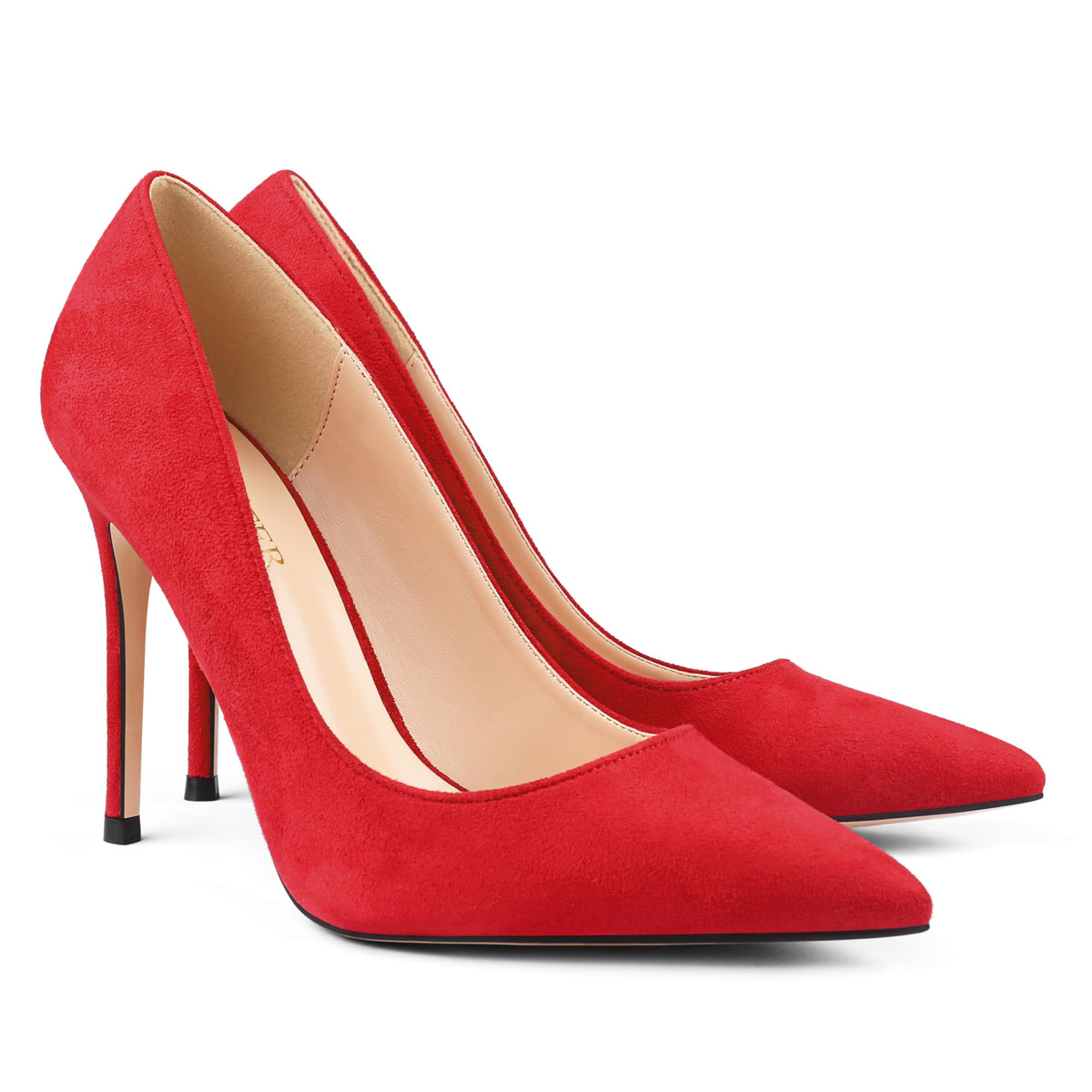 COLETER Women's 4 Inch Pumps Pointed Toe Dress Shoes Slip On Stiletto Pumps