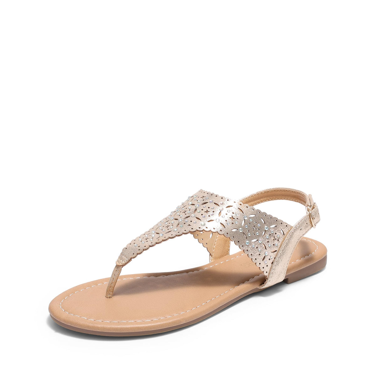 DREAM PAIRS Women's T-Strap Gladiator Flat Sandals