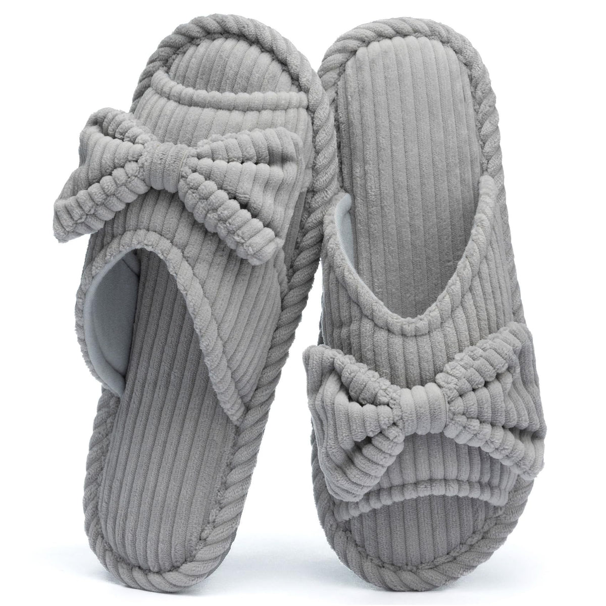 GOEWY Cute Slippers for Women Indoor with Bow Open Toe Summer Shoes