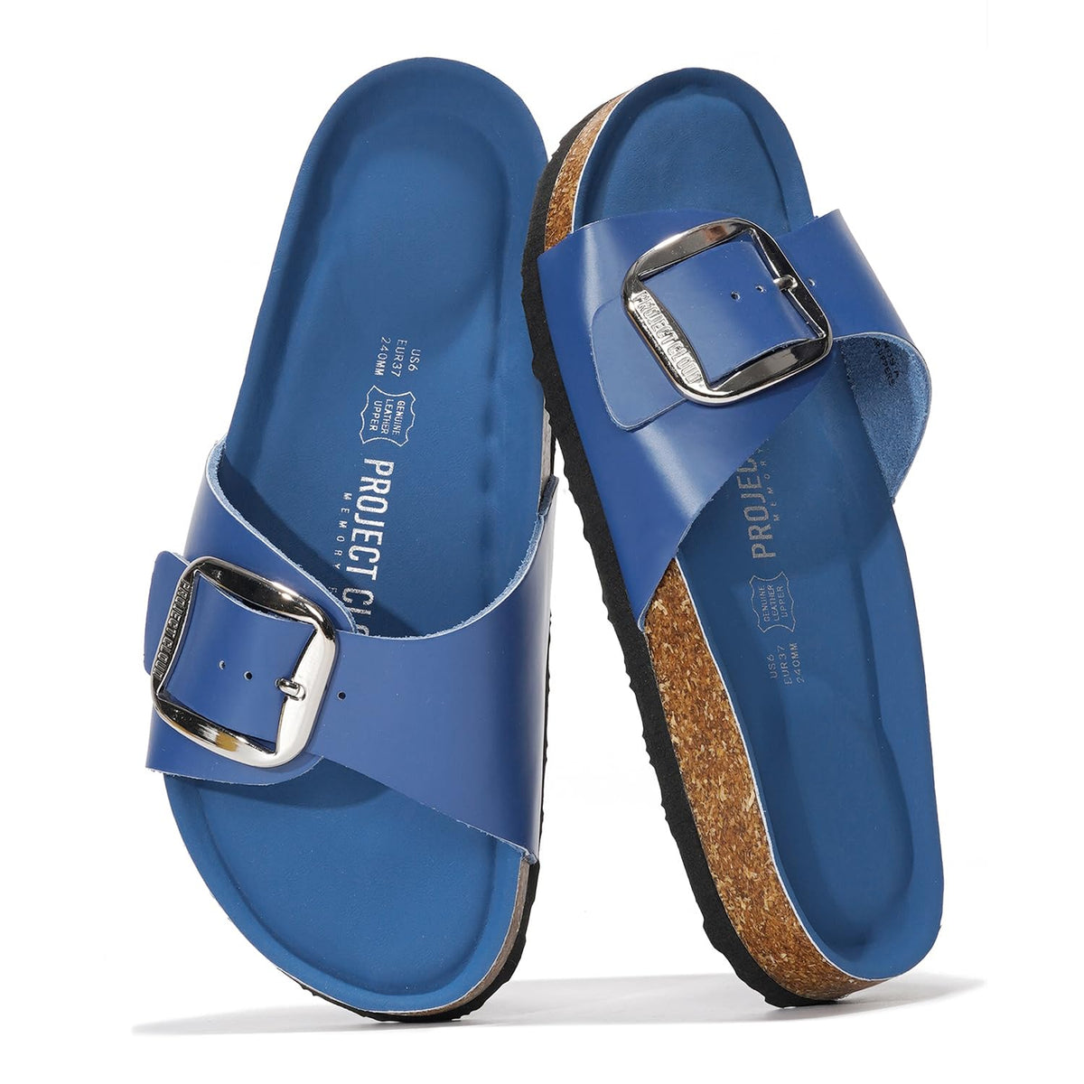 Project Cloud 100% Genuine Leather Sandals Women Comfortable Womens Slides