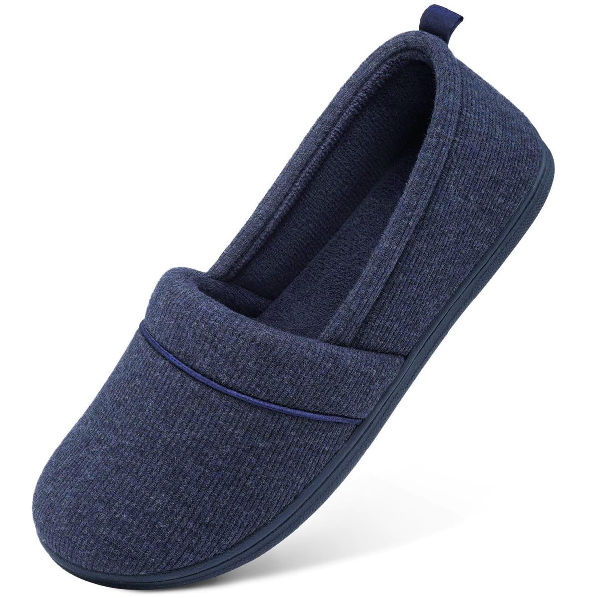 HomeTop Women's Comfy Loafer Slippers Memory Foam Non-slip House Shoes
