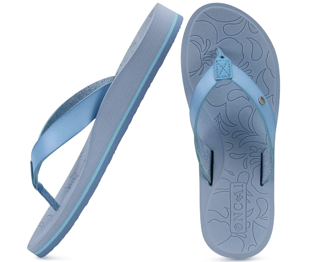 ONCAI Women's Flip Flops Comfortable Arch Support Yoga Mat Summer Beach Walking Thong Cushion Sandals Ladies Outdoor Vacation Essentials Slide Shoes Rubber Soles US Size 5-11