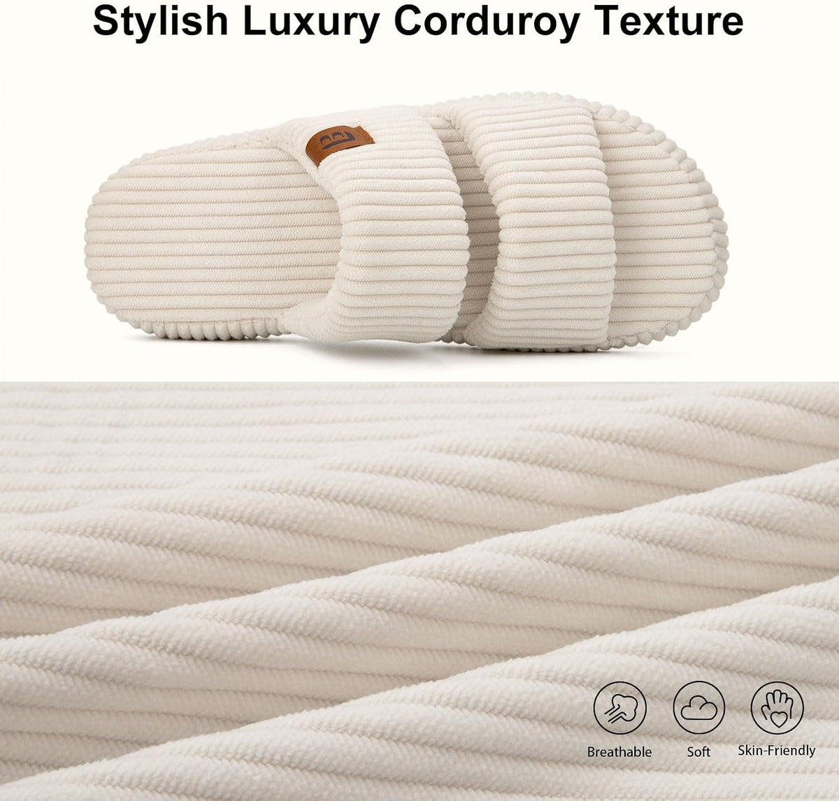 LongBay Slippers for Women Memory Foam Open Toe Indoor House Shoes Gifts