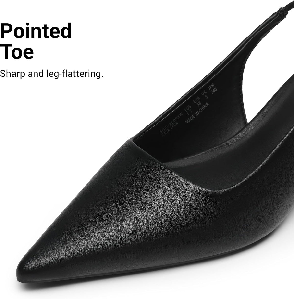 DREAM PAIRS Women's Pumps Kitten Slingback Low Closed Heels