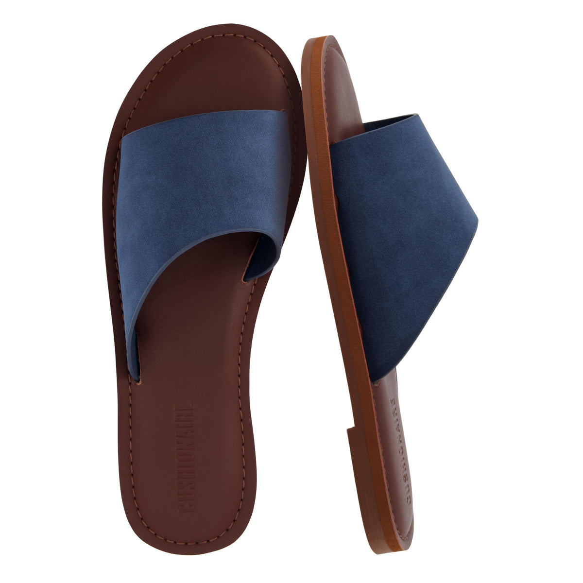 CUSHIONAIRE Carly Slide Sandals for Women with Memory Foam