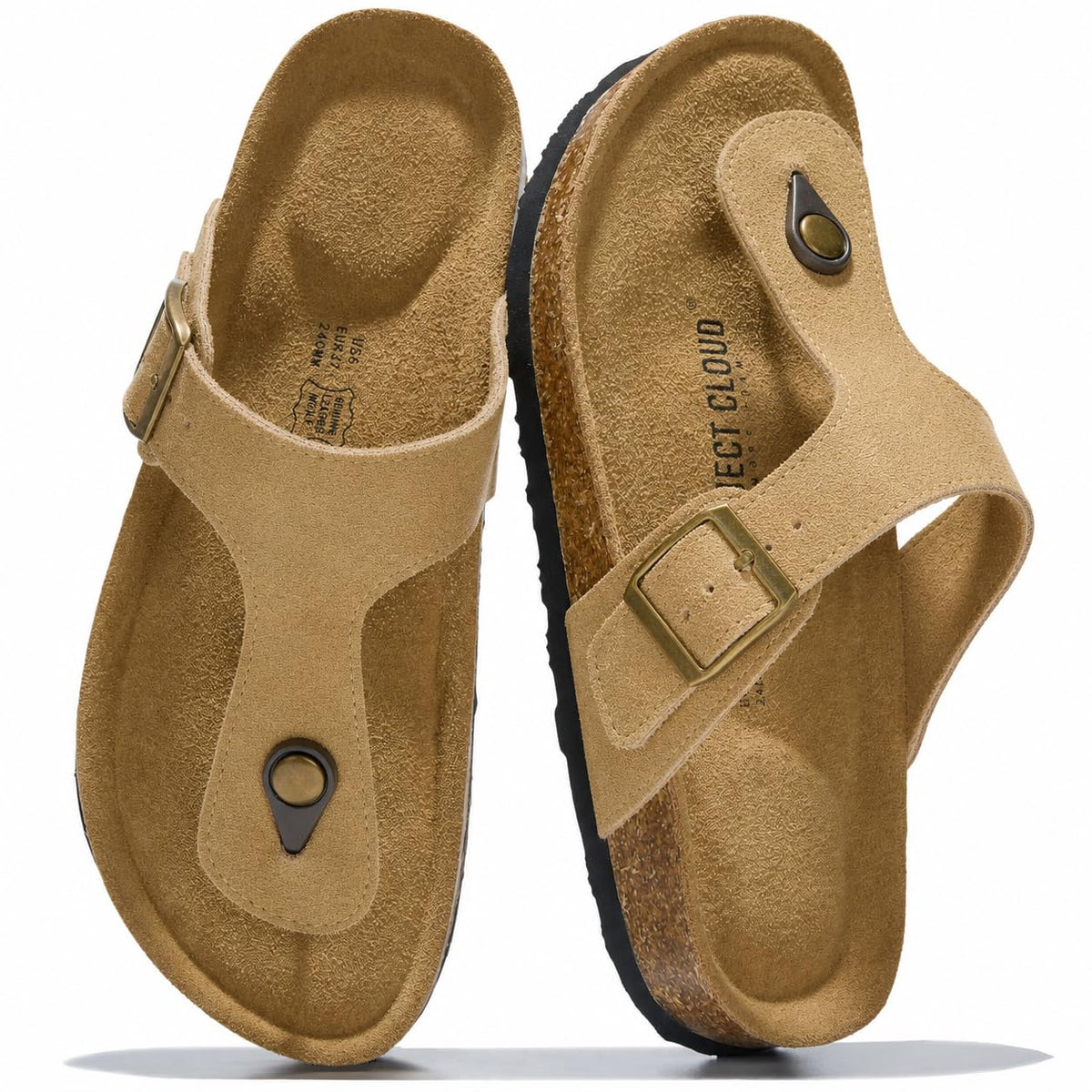 Project Cloud 100% Genuine Leather Thong Sandals & Flip Flops for Women