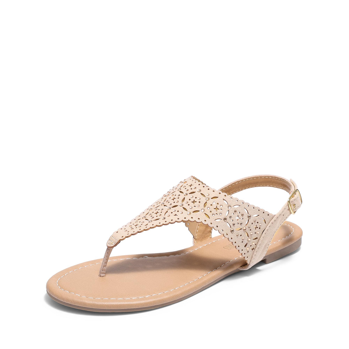 DREAM PAIRS Women's T-Strap Gladiator Flat Sandals