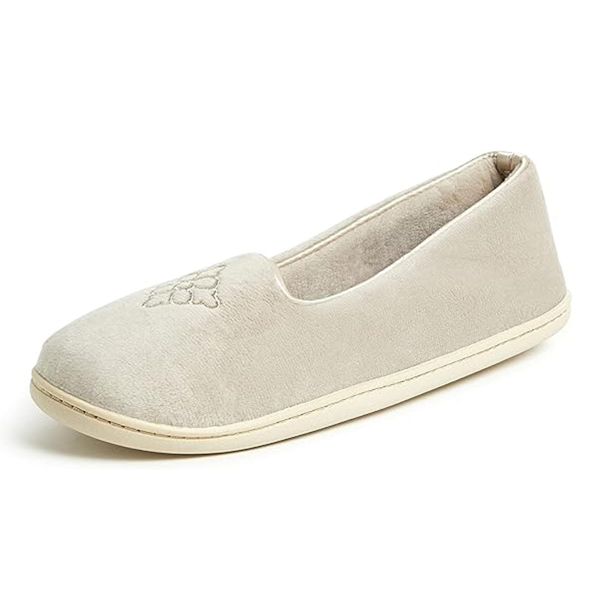 Dearfoams Women's Rebecca Soft Memory Foam Lightweight House Shoes Cozy Loafer with Warm Lining and Wide Widths Slipper