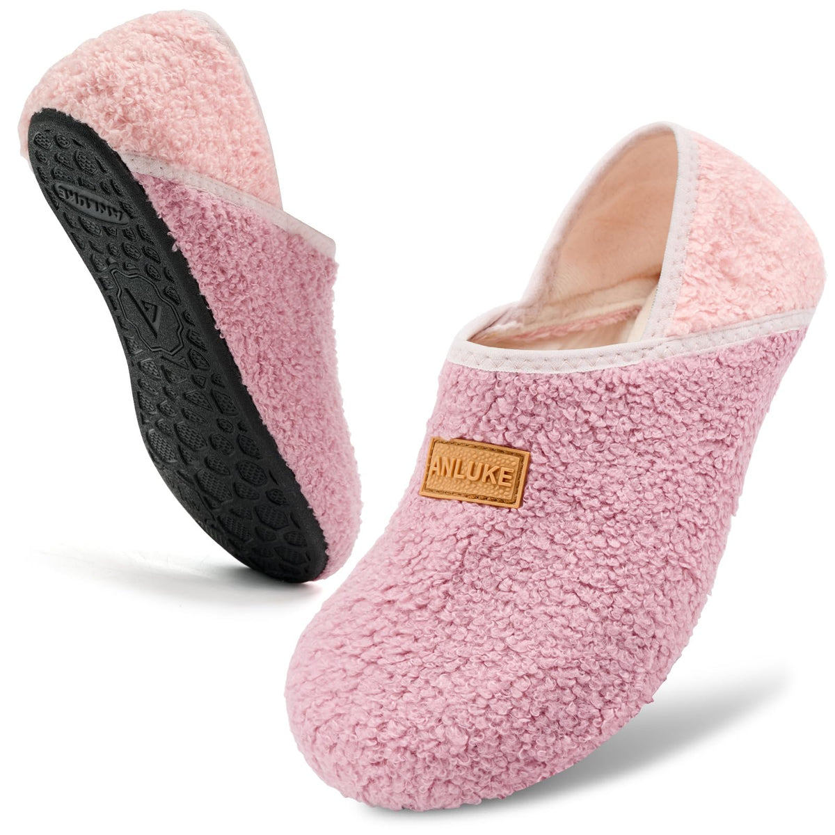 ANLUKE House Slippers for Women Men Fuzzy Socks Indoor/Outdoor