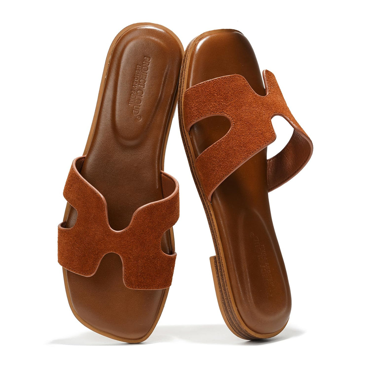 Project Cloud 100% Genuine Leather Sandals Women Flats For Women (Jannel)