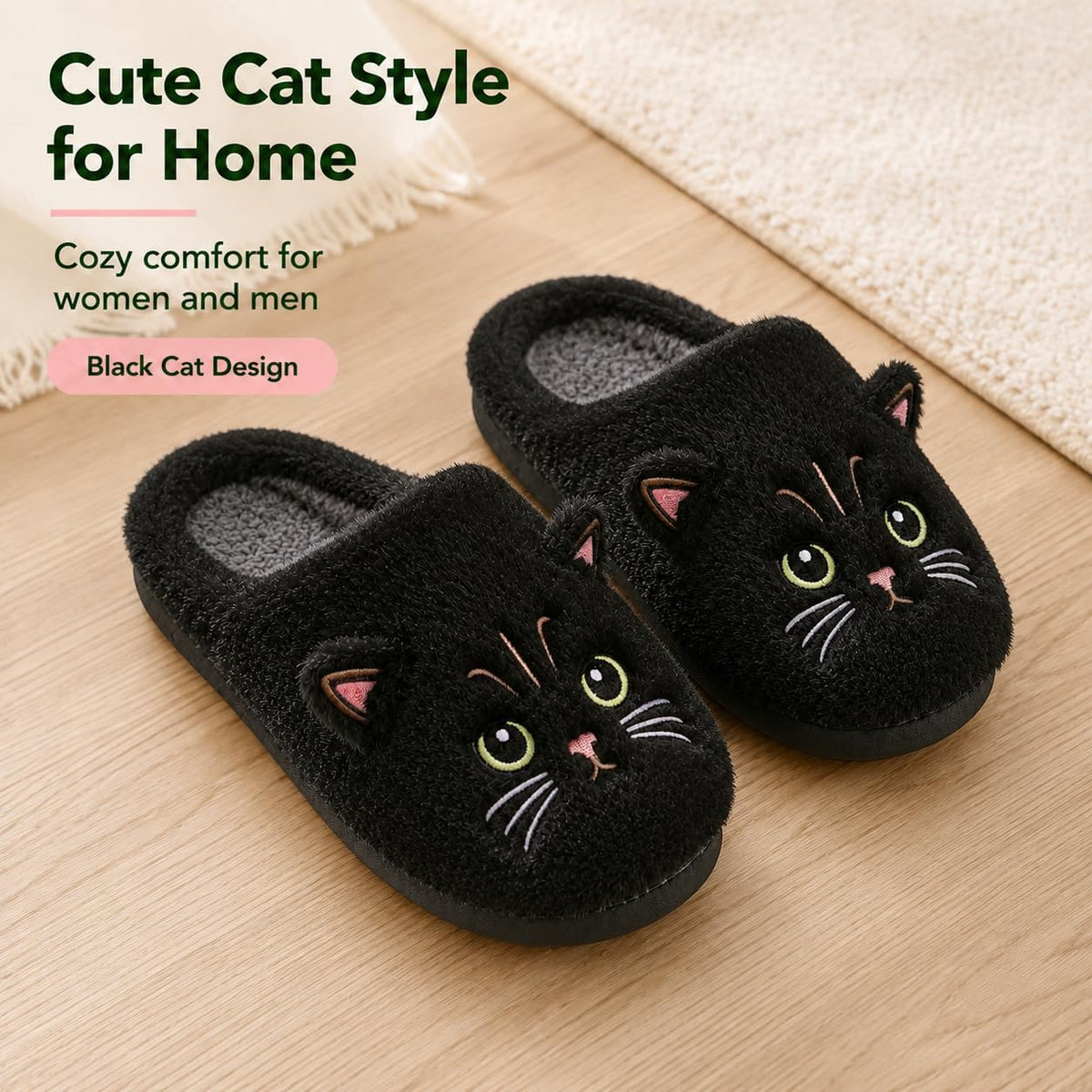 Animal Slippers for Women and Men Fuzzy Memory Foam Non-Slip Warm Indoor