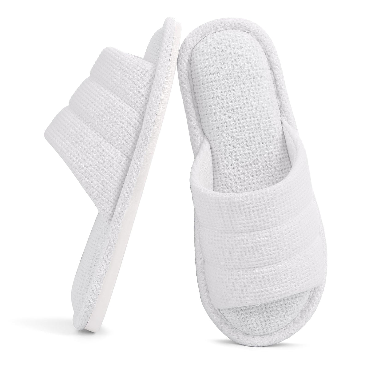 shevalues Summer House Slippers for Women Men Waffle Indoor Slippers