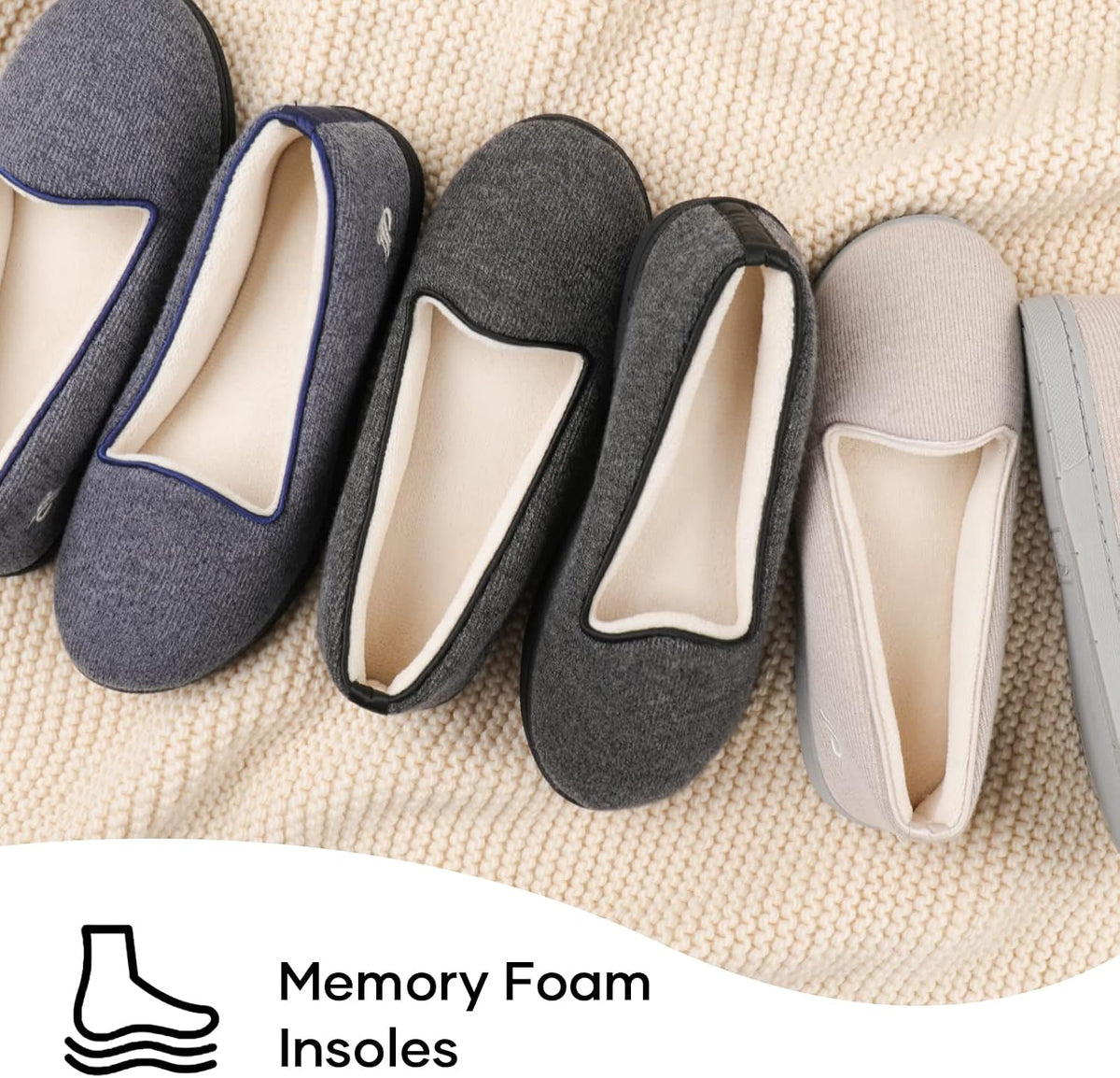 Wishcotton Lightweight Slippers for Women, Comfy House Shoes