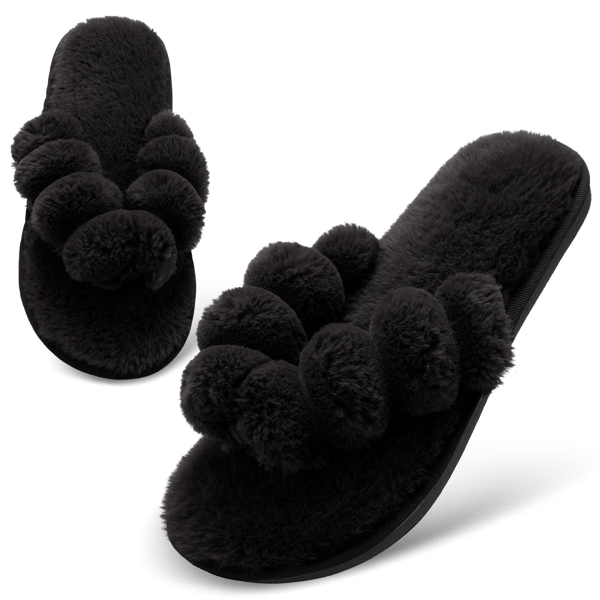 JOINFREE Women's Bedroom Slippers Comfort Four Season Classy Indoor Spa Slide Shoes