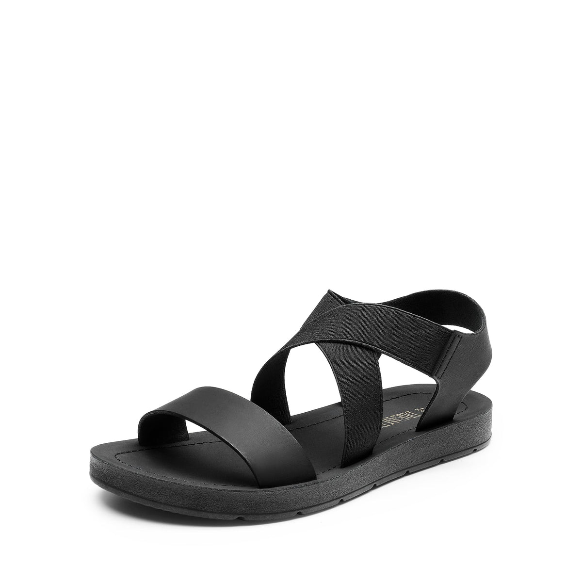 DREAM PAIRS Women's Elastic Ankle Strap Flat Sandals