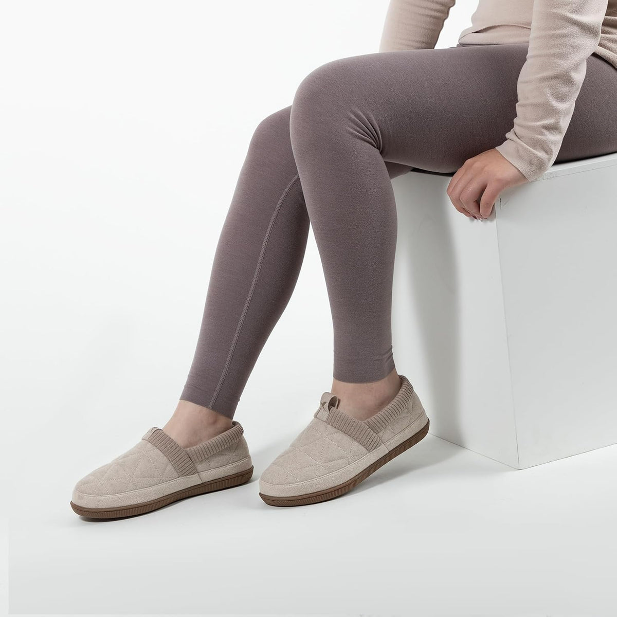 RockDove Women's Knit Cuff Closed Back House Slippers